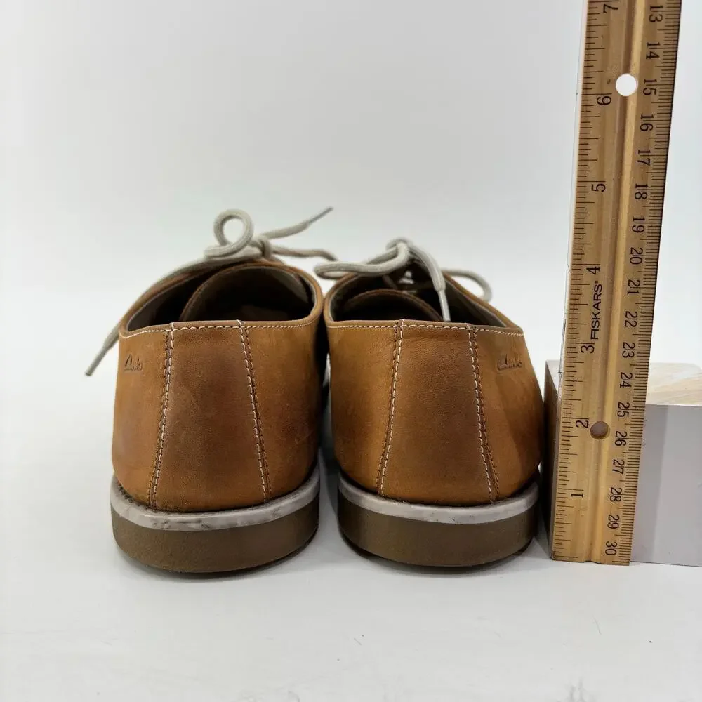 Clarks Farli Walk Mens Sz 10 Casual Tan Leather C&J Ltd TOR England